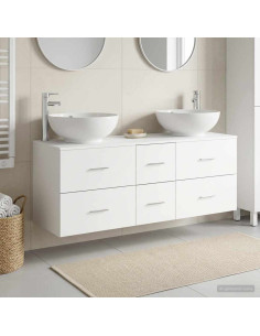 Set di mobili per il bagno 3 pz Bianco 49,5 x 44,5 x 65 cm