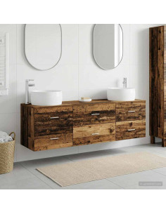 Set di mobili per il bagno 3 pz Legno antico