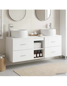 Set di mobili per il bagno 3 pz Bianco 49,5 x 44,5 x 66 cm