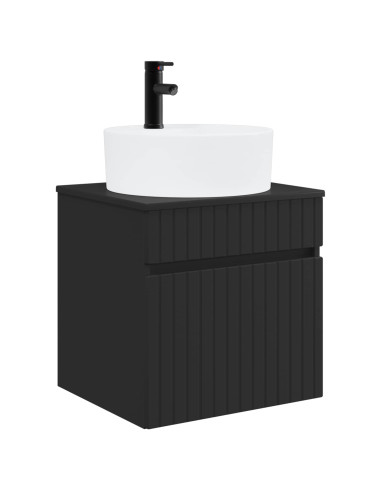 Set di Armadi da Bagno 3 pz Nero 49 x 44,5 x 65 cm