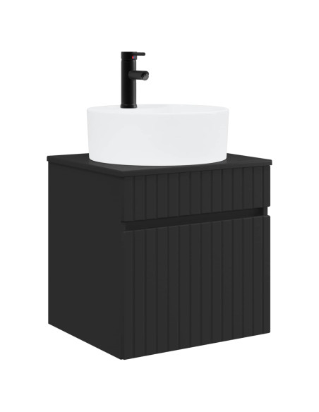 Set di Armadi da Bagno 3 pz Nero 49 x 44,5 x 65 cm