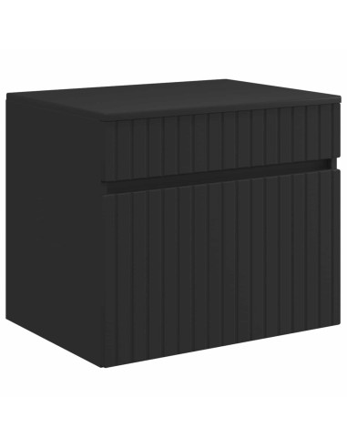 Set di Armadi da Bagno 3 pz Nero 49 x 44,5 x 65 cm