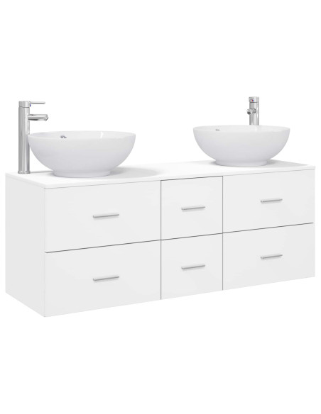 Set di mobili per il bagno 3 pz Bianco 49,5 x 44,5 x 65 cm