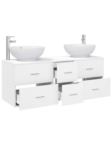 Set di mobili per il bagno 3 pz Bianco 49,5 x 44,5 x 65 cm