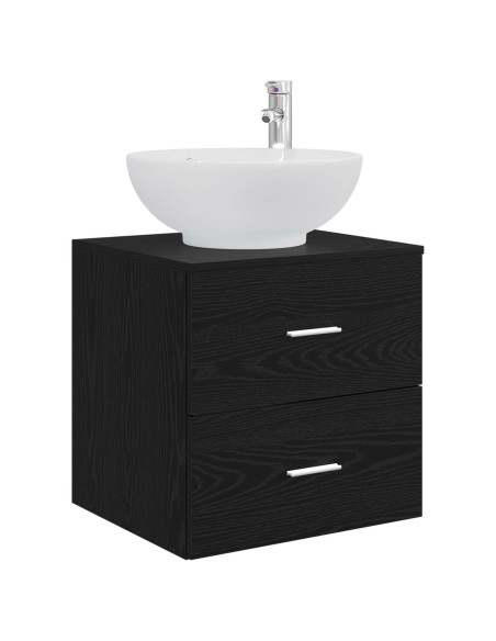 Set di mobili per il bagno 3 pz Nero 49,5 x 44,5 x 65 cm