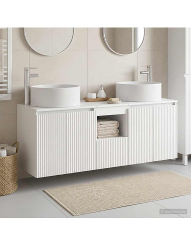 Set di Armadi da Bagno 3 pz Bianco Lucido 49,5 x 44,5 x 65,5 cm