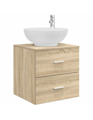 Set di mobili per il bagno 3 pz Rovere Sonoma