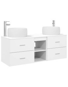 Set di mobili per il bagno 3 pz Bianco 49,5 x 44,5 x 66 cm 2