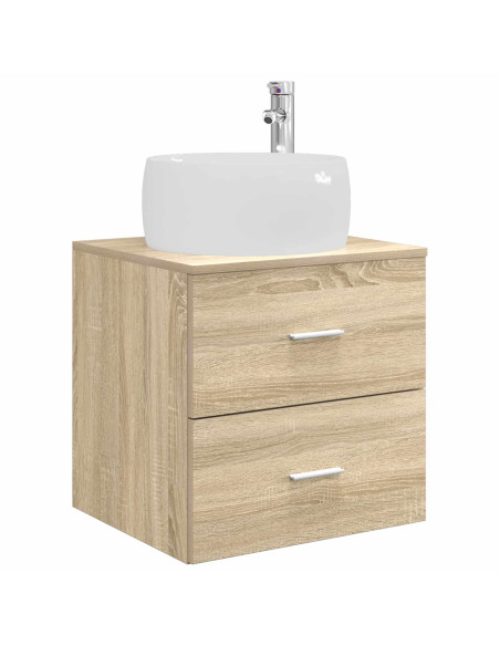 Set di mobili per il bagno 3 pz Rovere Sonoma