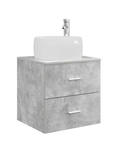 Set di mobili per il bagno 3 pz Grigio Cemento