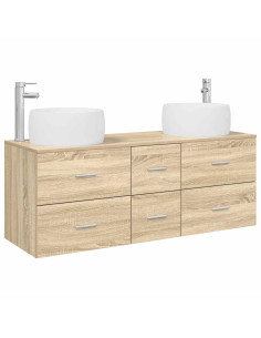 Set di mobili per il bagno 3 pz Rovere Sonoma 2