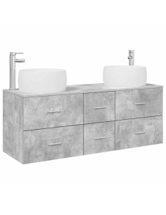 Set di mobili per il bagno 3 pz Grigio Cemento 2