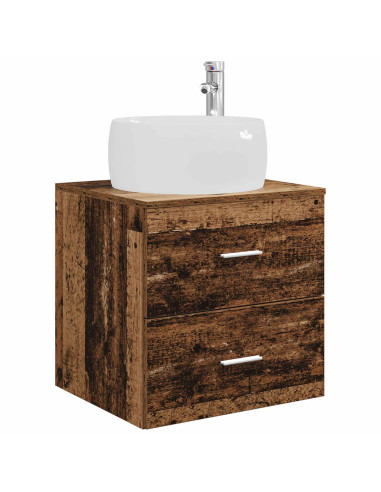 Set di mobili per il bagno 3 pz Legno antico