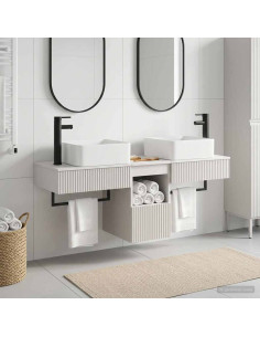 Set di Armadi da Bagno 3 pz Bianco 53 x 35 x 39 cm