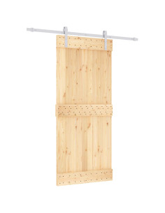 Porta scorrevole Naturale e Bianco 90 x 210 cm 2