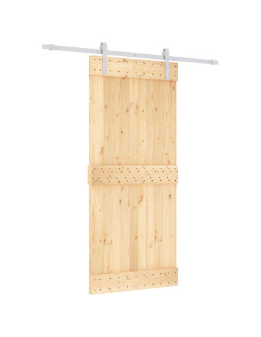 Porta scorrevole Naturale e Bianco 90 x 210 cm