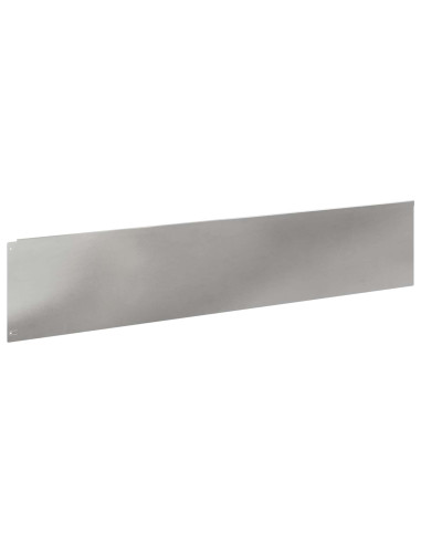 Bordura per Prato 10 pz 100 x 22 cm Acciaio Argento
