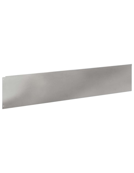 Bordura per Prato 10 pz 100 x 22 cm Acciaio Argento
