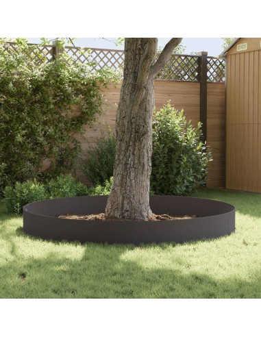 Bordura per Prato 10 pz 100 x 22 cm Acciaio Nero