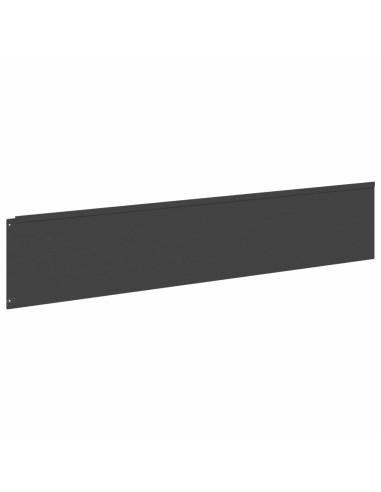 Bordura per Prato 10 pz 100 x 22 cm Acciaio Nero
