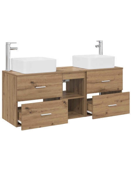 Set di Armadi da Bagno 3 pz Rovere Artigianale