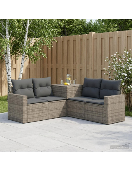 Set di divani 5 pz Grigio e Grigio Scuro