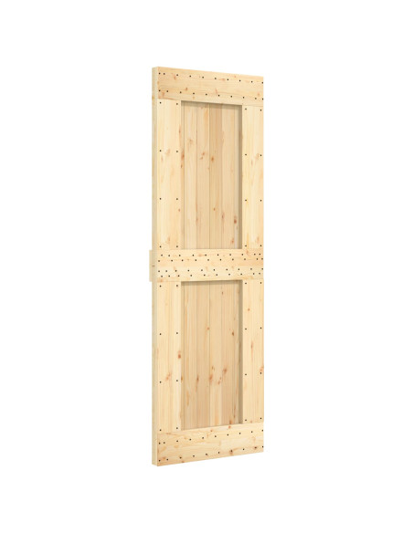 Porta scorrevole Naturale e Nero 70 x 210 cm