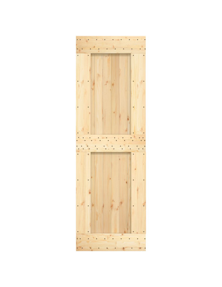 Porta scorrevole Naturale e Nero 70 x 210 cm