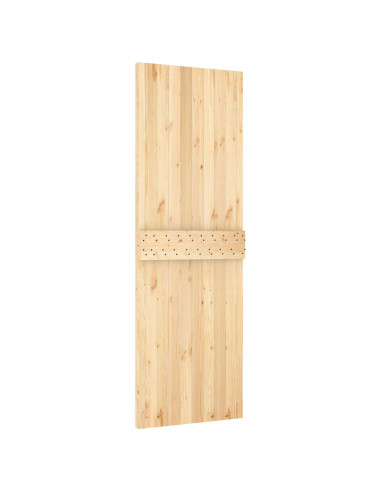 Porta scorrevole Naturale e Nero 70 x 210 cm