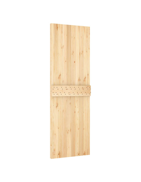 Porta scorrevole Naturale e Nero 70 x 210 cm
