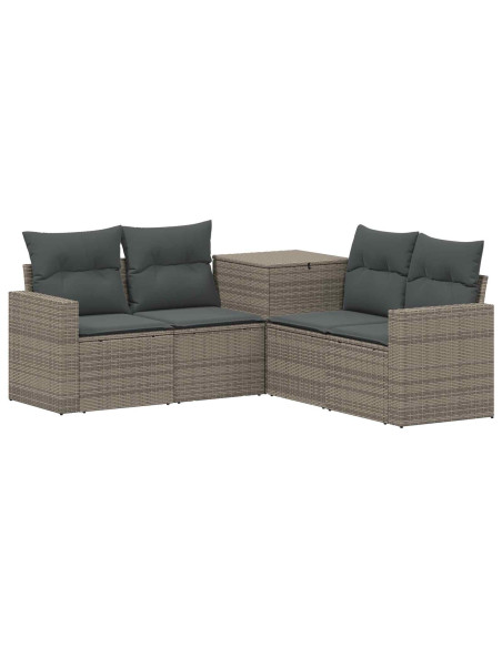 Set di divani 5 pz Grigio e Grigio Scuro