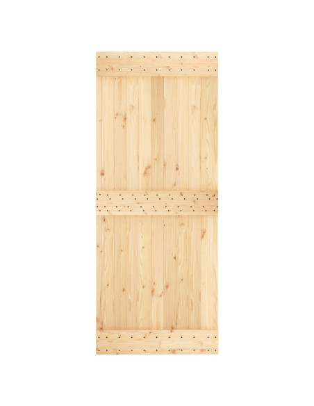 Porta scorrevole Naturale e Nero 85 x 210 cm