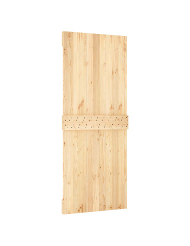 Porta scorrevole Naturale e Nero 85 x 210 cm