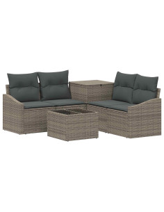 Set di divani 6 pz Grigio e Grigio Scuro 2