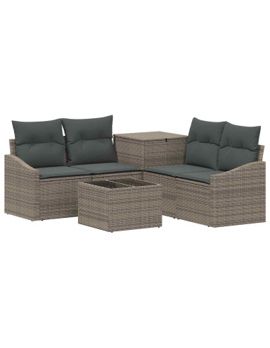 Set di divani 6 pz Grigio e Grigio Scuro