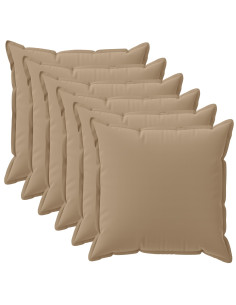 Federa 6 pz HOUTEN Tortora 40 x 40 cm Poliestere