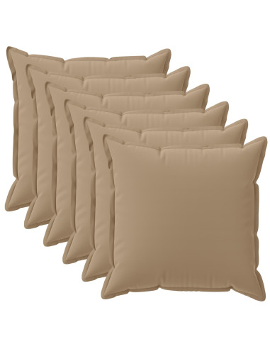 Federa 6 pz HOUTEN Tortora 40 x 40 cm Poliestere