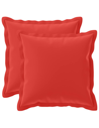 Federa 2 pz HOUTEN Rosso 40 x 40 cm Poliestere