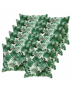 Federa 12 pz HOUTEN Motivo a Foglie 40 x 40 cm Poliestere