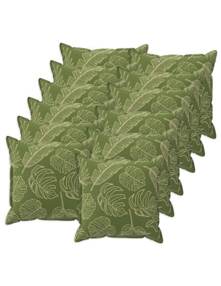 Federa 12 pz HOUTEN Design a foglia 40 x 40 cm Poliestere