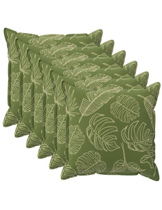 Federa 6 pz HOUTEN Design a foglia 40 x 40 cm Poliestere