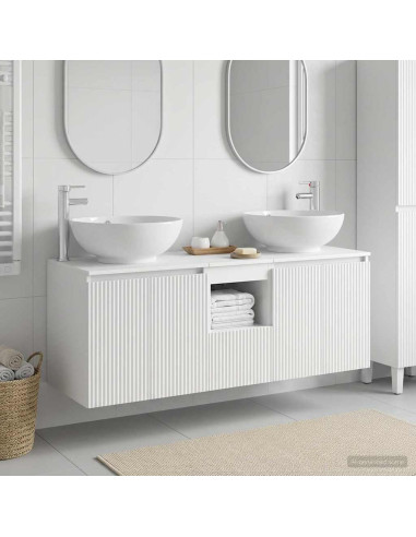 Set di Armadi da Bagno 3 pz Bianco 49,5 x 44,5 x 65 cm