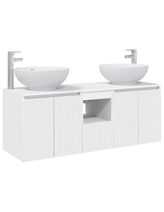 Set di Armadi da Bagno 3 pz Bianco 49,5 x 44,5 x 65 cm 2