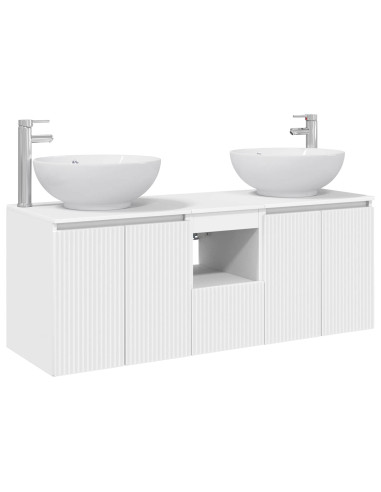 Set di Armadi da Bagno 3 pz Bianco 49,5 x 44,5 x 65 cm
