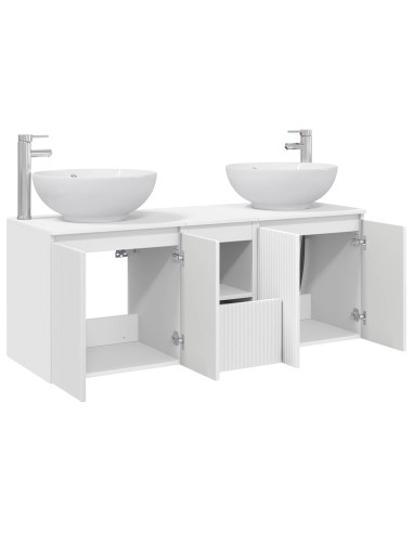 Set di Armadi da Bagno 3 pz Bianco 49,5 x 44,5 x 65 cm