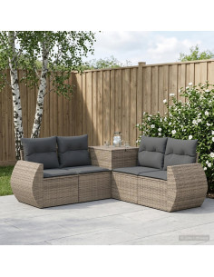 Set di divani 5 pz Grigio e Grigio Scuro