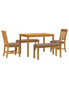 Set da pranzo 5 pz Grigio Legno di Quercia Massello 2