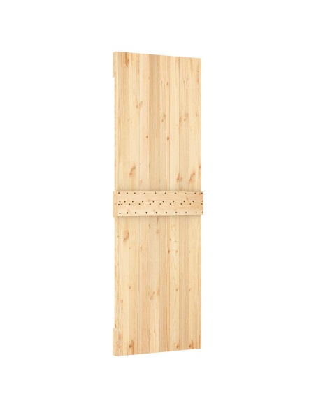Porta scorrevole Naturale e Nero 70 x 210 cm
