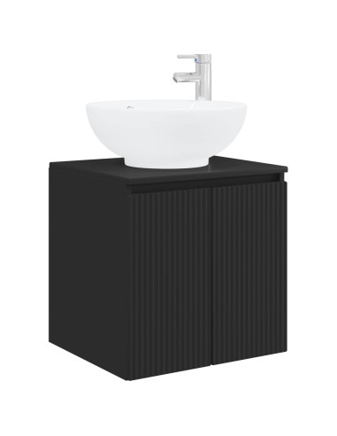 Set di Armadi da Bagno 3 pz Nero 49,5 x 44,5 x 65 cm