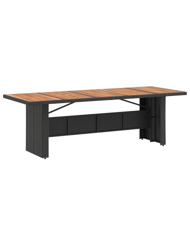 Set da pranzo per esterni 7 pz Nero polyrattan